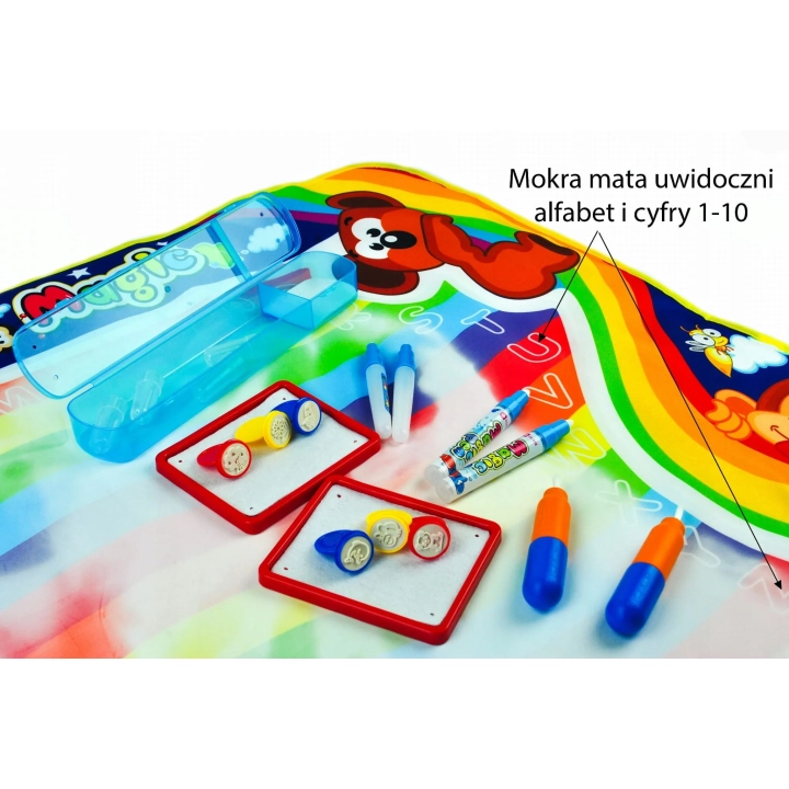 DUŻA MATA WODNA DO MALOWANIA PISAKAMI WODNYMI MATA 100x80 PIECZĄTKI PISAKI