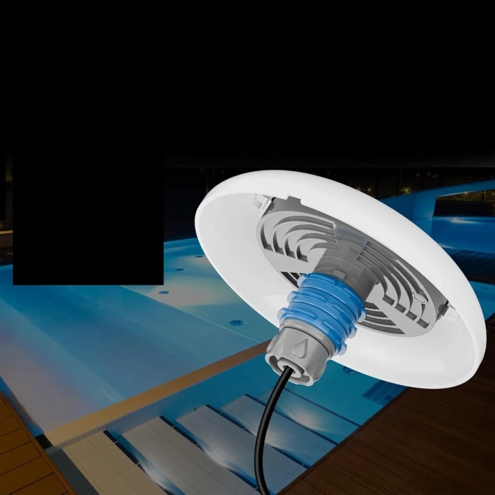 Reflektor LED basenowy LyLmLe 12W IP68 12V Ø190 mm 2 kolory (3000K/6000K)