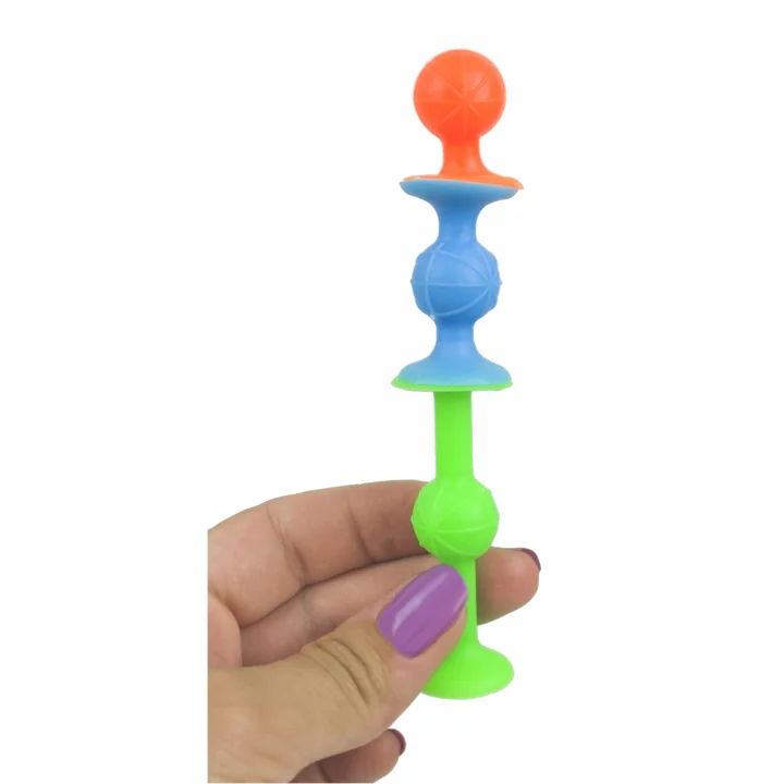KLOCKI KONSTRUKCYJNE SILIKONOWE PRZYSSAWKI SQUIGZ