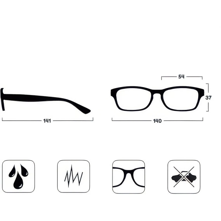 Okulary do czytania La Société RRR77 +1.0 unisex zestaw 3 szt.