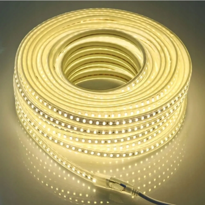 Taśma LED pcning 230V 15M 120 diod z wtyczką EU, 4000K, biała