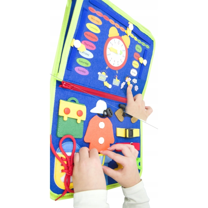 LT520 TABLICA MANIPULACYJNA DINOZAUR MONTESSORI KSIĄŻKA 3D SENSORYCZNA