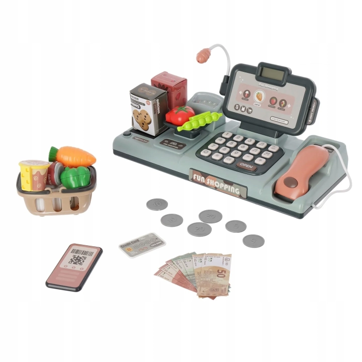 LT196 KASA SKLEPOWA FISKALNA Z MIKROFONEM CZYTNIK KART KALKULATOR WAGA