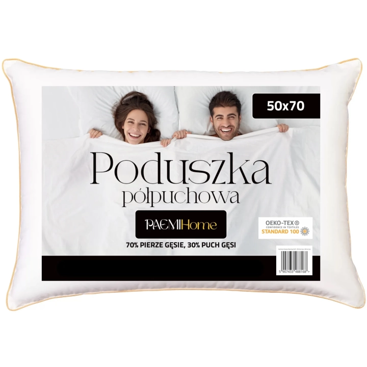 Poduszka półpuchowa 50x70 (70% pierze, 30% puch)