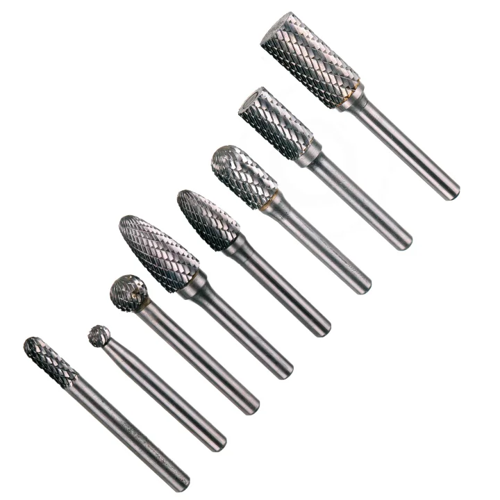 FREZY DO METALU WIDIOWE KOMPLET 8szt TRZPIEŃ 6mm ZESTAW DO SPAWÓW SPOIN