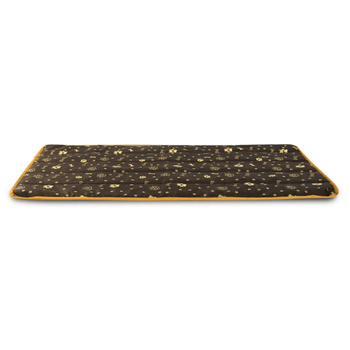 Legowisko dla psa mata 80x60 cm wodoodporne kości złote