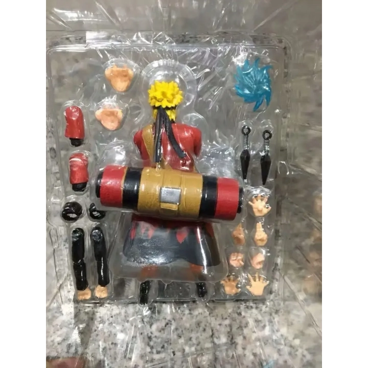 Figurka Naruto Uzumaki z zabezpieczeniem 15 cm kolekcjonerska postać z anime Naruto z podstawą i detalicznym wykonaniem