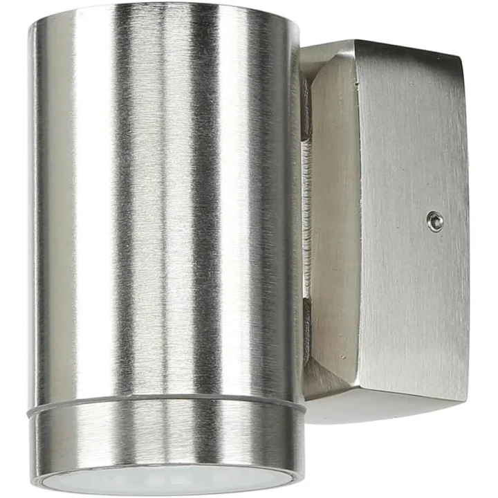 Lampa ścienna Licht-Erlebnisse nierdzewny IP64 GU10 nikiel POWYSTAWOWY