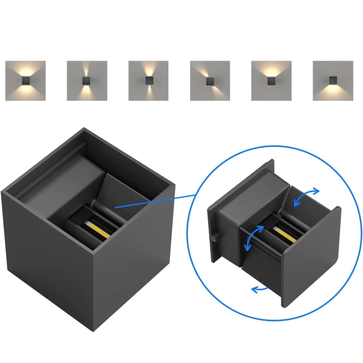Ścienne Lampy LED K-Bright GW-A310 8PCS 12W 3000K Ciepła Biała