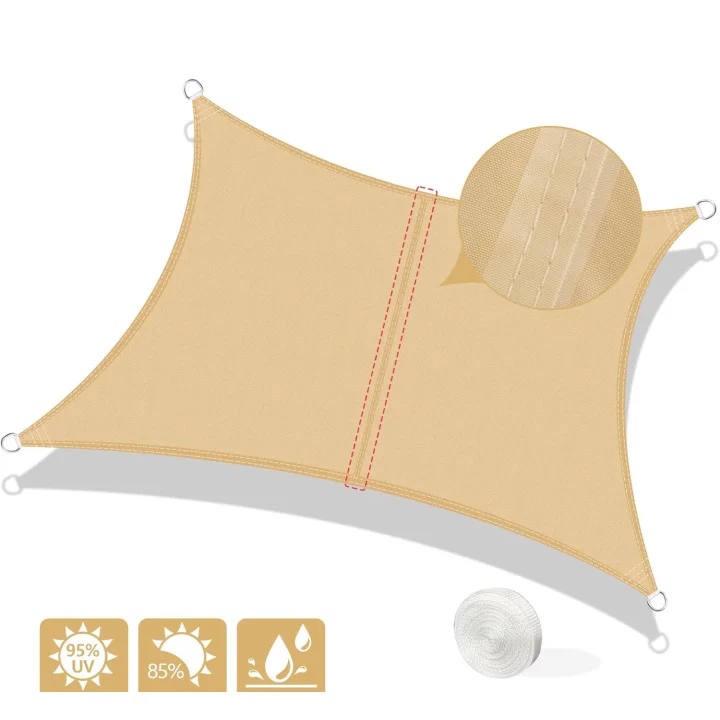 Żagiel przeciwsłoneczny wodoodporny AXT SHADE 2.5x4.5 m prostokątny piaskowy