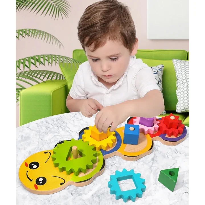 GRA ZRĘCZNOŚCIOWA LOGICZNA SORTER NAKŁADANKA GĄSIENICA JH-0098