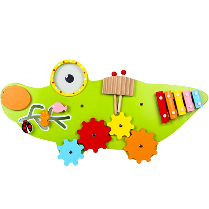 TABLICA SENSORYCZNA MANIPULACYJNA MONTESSORI KROKODYL
