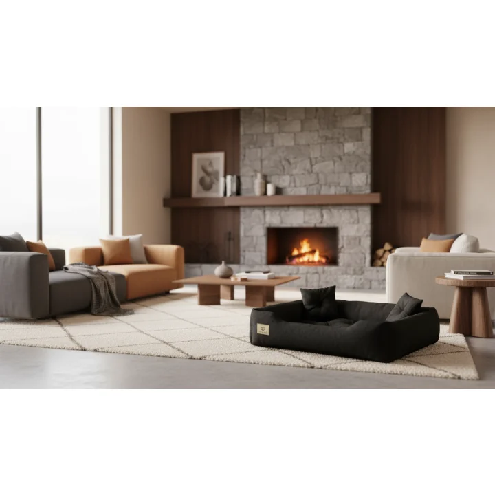 Legowisko dla psa kojec PRESTIGE 115x95 cm wodoodporne czarne