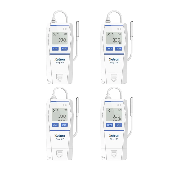 Xetron Elog10E Rejestrator temperatury czujnik zewnętrzny -30C do 70C 4 szt