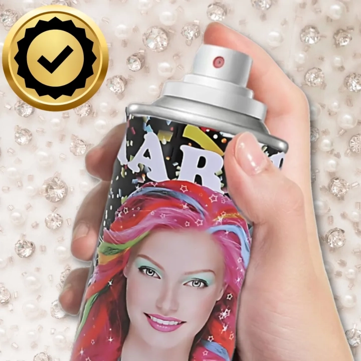 KOLORYZUJĄCY SPRAY DO WŁOSÓW LAKIER CZARNY BROKAT 250 ml