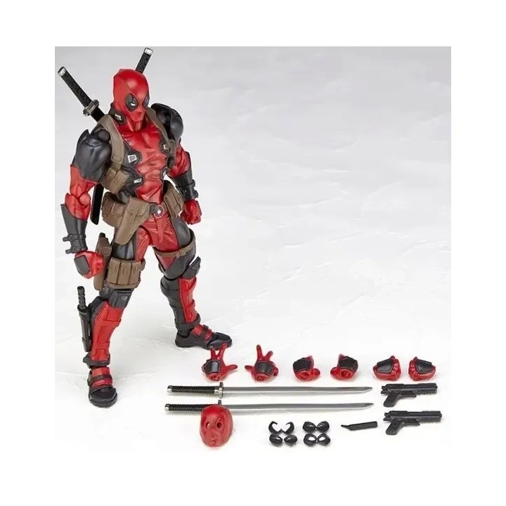 Figurka ruchoma DeadPool 15cm zestaw akcesoria ruchoma figurka z bronią i dodatkami, kolekcjonerska zabawka