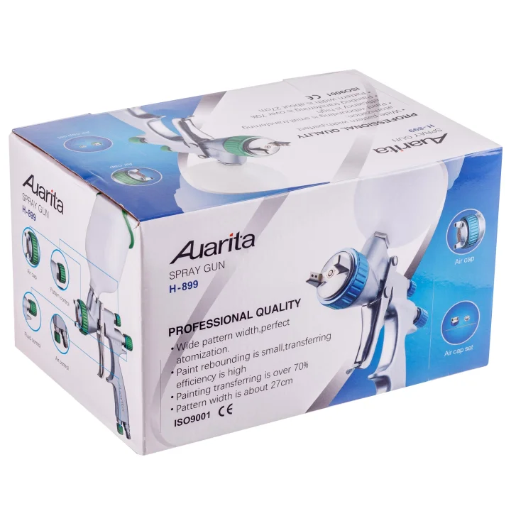 Pistolet Lakierniczy HVLP II Dysza 1,4mm do Malowania AUARITA 600ml 2 bar