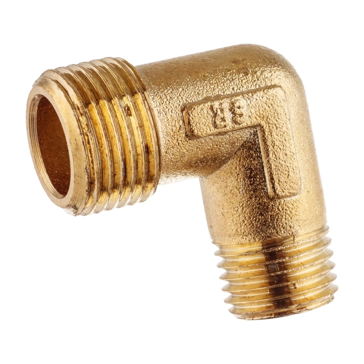 Brass 90° Elbow Connector 1/4" to 3/8" Air Compressor Pump Cylinder Fitting