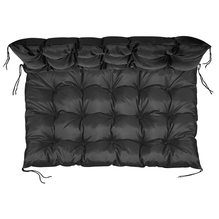 Poduszka ogrodowa 120x80 cm na ławkę palety wodoodporna czarna