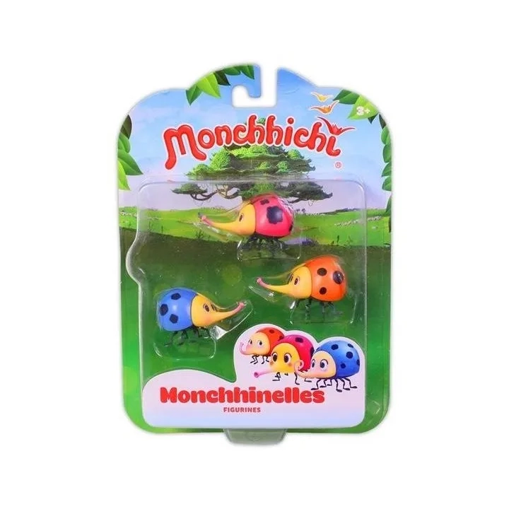 MONCHHICHI Monchhinelles figurki biedronek 3pak 4cm