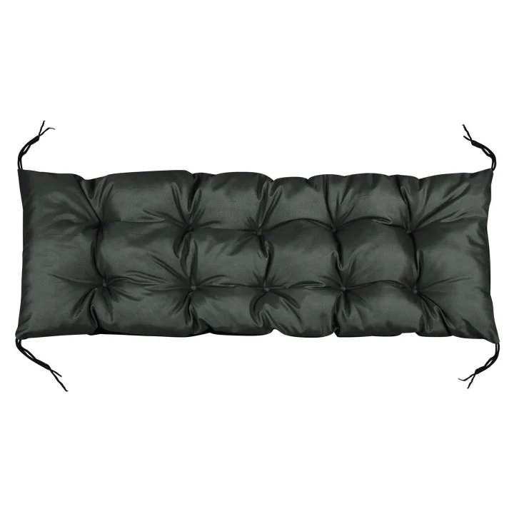 Poduszka ogrodowa 180x50 cm na leżak ławkę huśtawkę wodoodporna czarna
