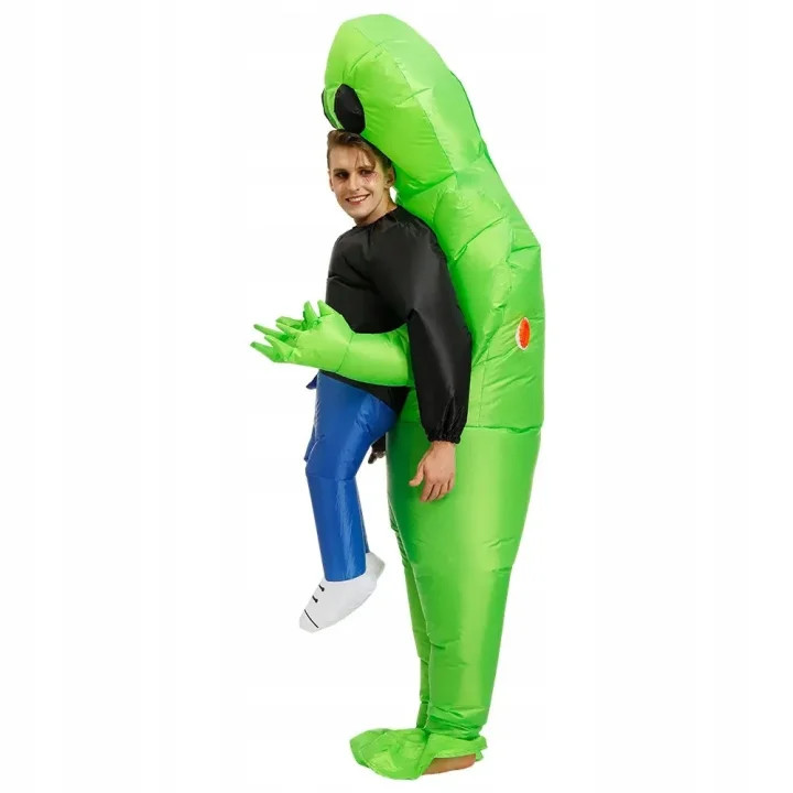 Nadmuchiwany kostium kosmity zielony strój kosmity śmieszny kostium na imprezy halloween cosplay dla dorosłych
