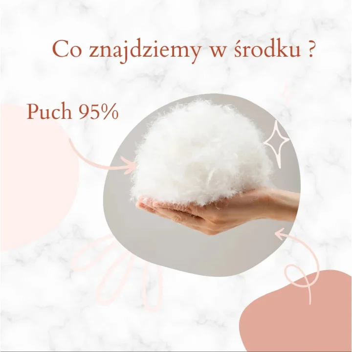 Poduszka puchowa Exlusive 70x80 ( 95% puch, 5% drobne piórka)