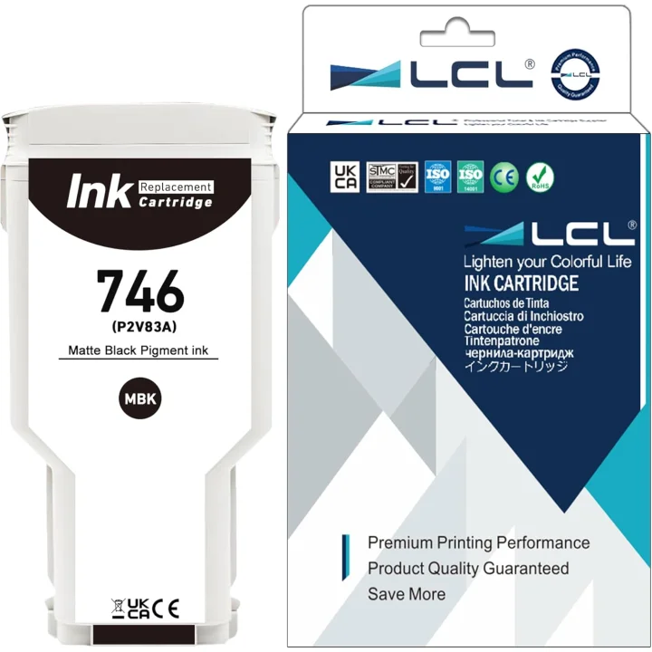 Tusz LCL 746 zamiennik HP 746 Matte Black P2V83A 300ml do DesignJet Z6 Z9+