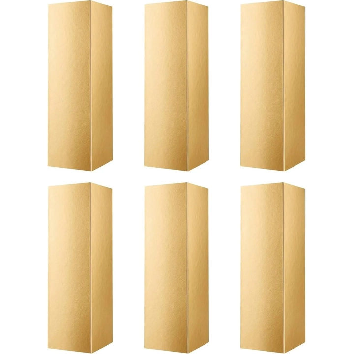 Opakowanie na butelki wina prezentowe 33×10,4×9,6 cm składane złote 6 szt