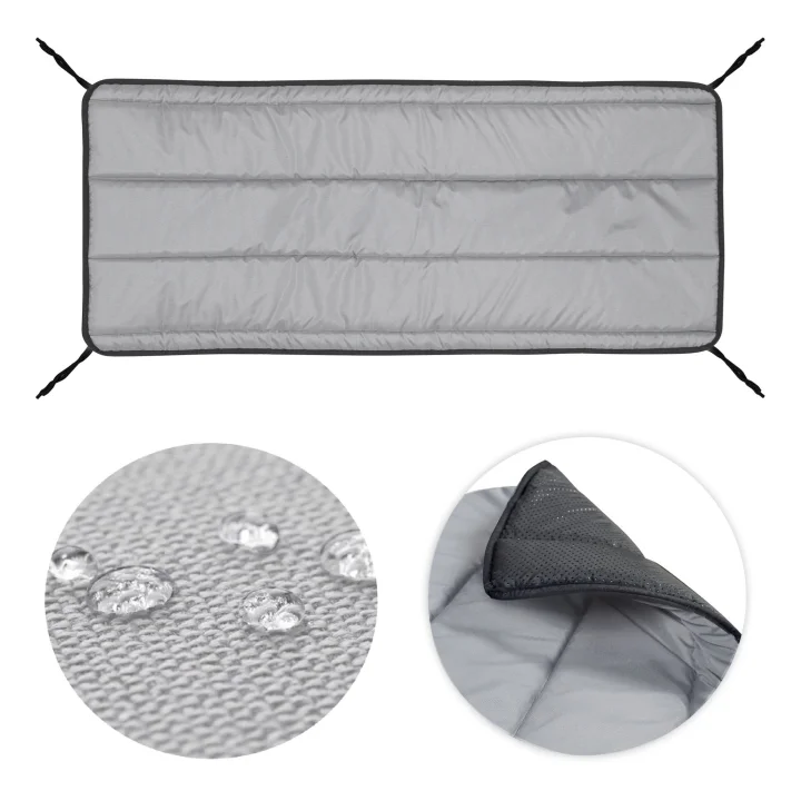 Poduszka pikowana z pianki 150x50 cm ciemnoszara