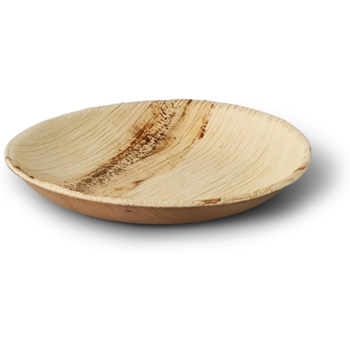 Talerze jednorazowe biodegradowalne z liści palmowych BIOZOYG 15cm 125zt.