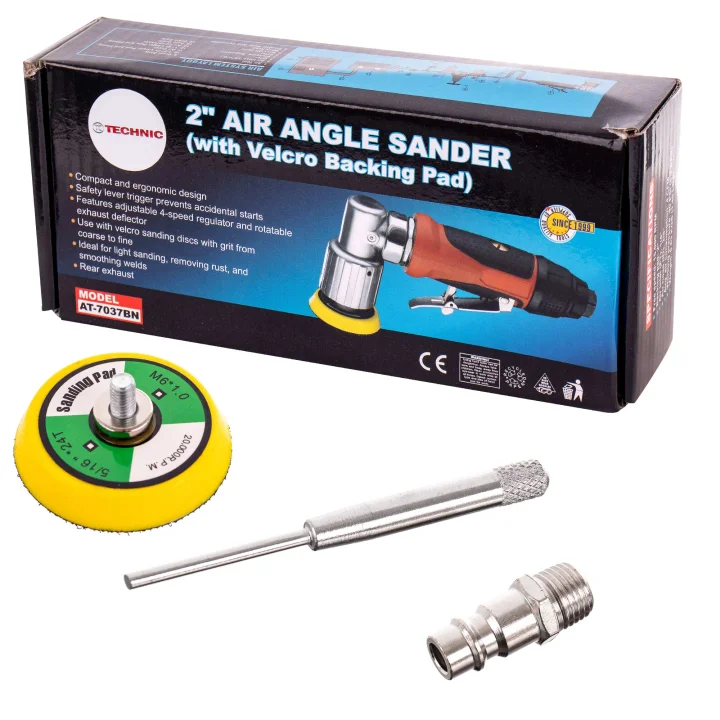 Szlifierka Pneumatyczna Kątowa Mimośrodowa 50mm Rzep Regulacja Oscylacyjna