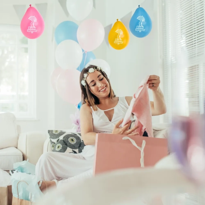 DUŻE BALONY BABY SHOWER PRZYJĘCIE 8 SZT 30 CM NARODZINY DZIECKA