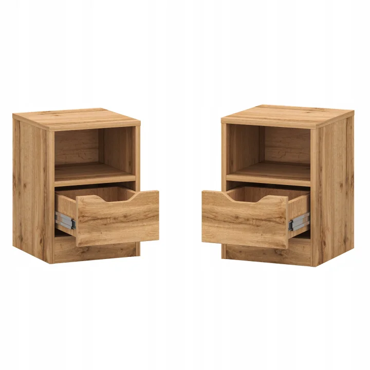 Szafka nocna do sypialni biała z szufladą 31x43 cm