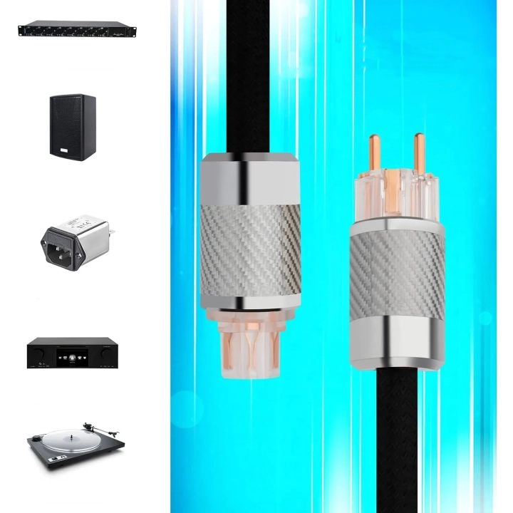 Kabel zasilający audiophilowy YuanYong HiFi 125 V 15 A wysokiej jakości