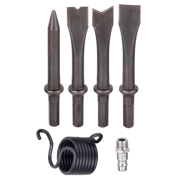 Młotek Pneumatyczny PRO Ścinak Udarowy 4 Groty Sześciokątne Mocowanie