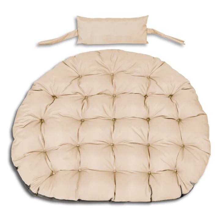 Poduszka ogrodowa 120 cm na krzesło wiszące bocianie gniazdo wodoodporna beżowa