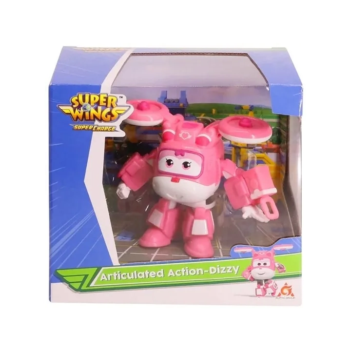 Super Wings samolot Articulated Action Dizzy 8cm