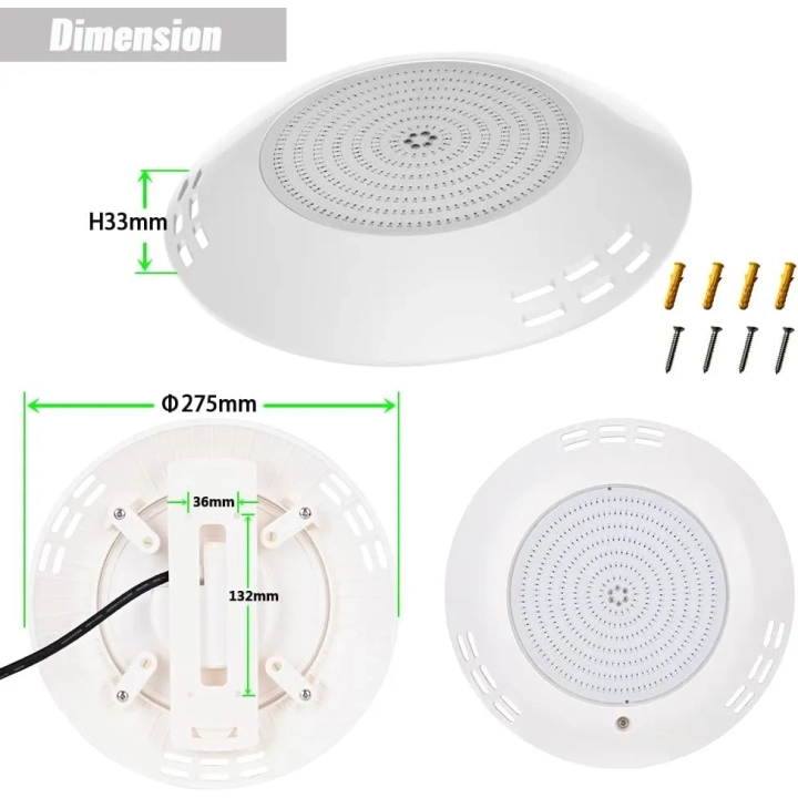 POWYSTAWOWY LyLmLe 35W LED basenowe światło RGB, wodoodporne IP68