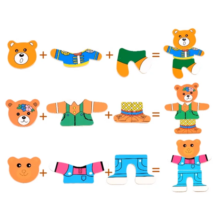 DREWNIANA UKŁADANKA PUZZLE UBIERANKA EMOCJE MINY RODZINA MISIÓW 47 EL.
