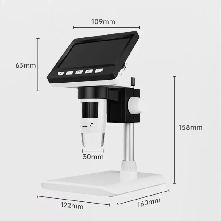 Elektroniczny mikroskop USB z ekranem LCD i zoomem 50-1000x