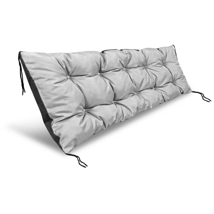 Poduszka ogrodowa 120x40 cm wodoodporna na ławkę palety jasnoszara
