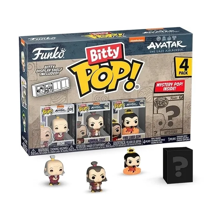 Funko Bitty POP! Avatar Iroh Zhao Ozai figurki 2cm 4pak