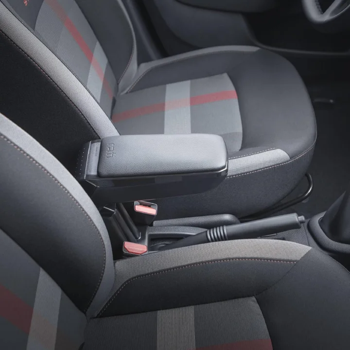 Podłokietnik środkowy z schowkiem do FIAT 500 2016 czarny Rati Armster S POWYSTAWOWY