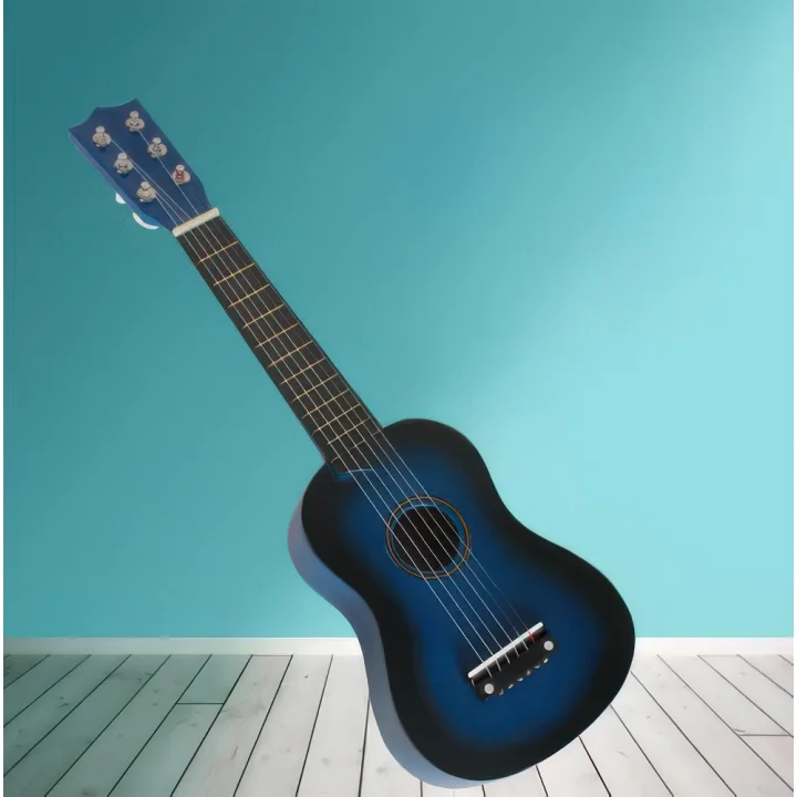 Gitalele niebieskie 6-strunowa mini gitara hybryda ukulele podróżna hit