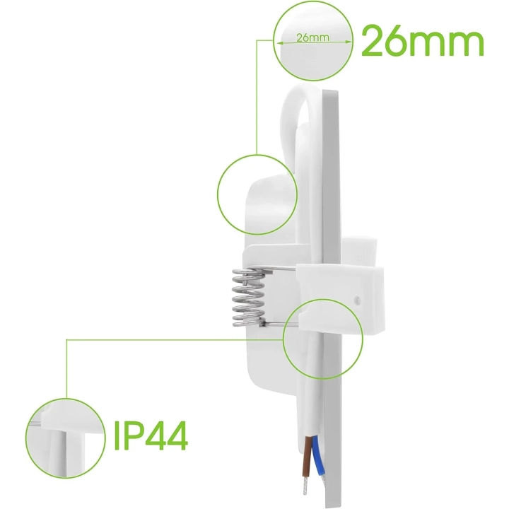 Reflektory LED wpuszczane Lumare 6 W IP44 płaskie srebrne 230 V 400 lm 9 szt
