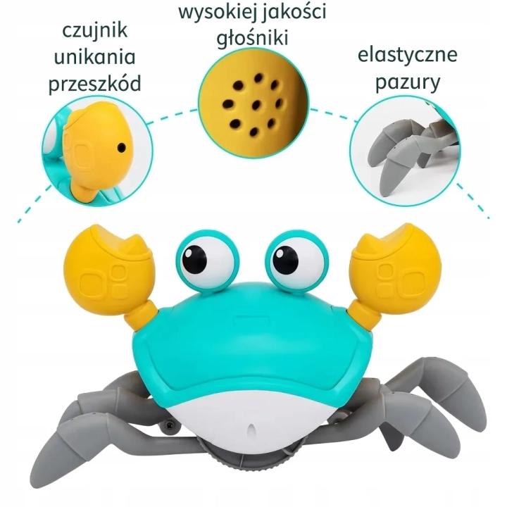UCIEKAJĄCY PEŁZAJĄCY KRAB CHODZI GRA MUZYKA DO NAUKI RACZKOWANIA