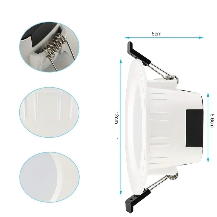 Inteligentne oświetlenie wpuszczane GEYUEYA 9W WiFi/Bluetooth 10 sztuk