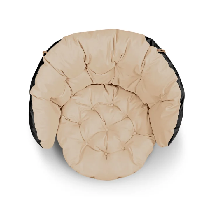 Poduszka ogrodowa 122x40 cm na krzesło huśtawkę wiszącą bocianie gniazdo wodoodporna beżowa