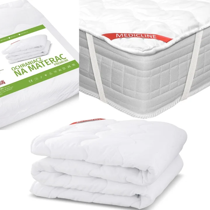 Nakładka / ochraniacz na materac wodoodporna pikowana ultradźwiękowo premium 90x200cm biała